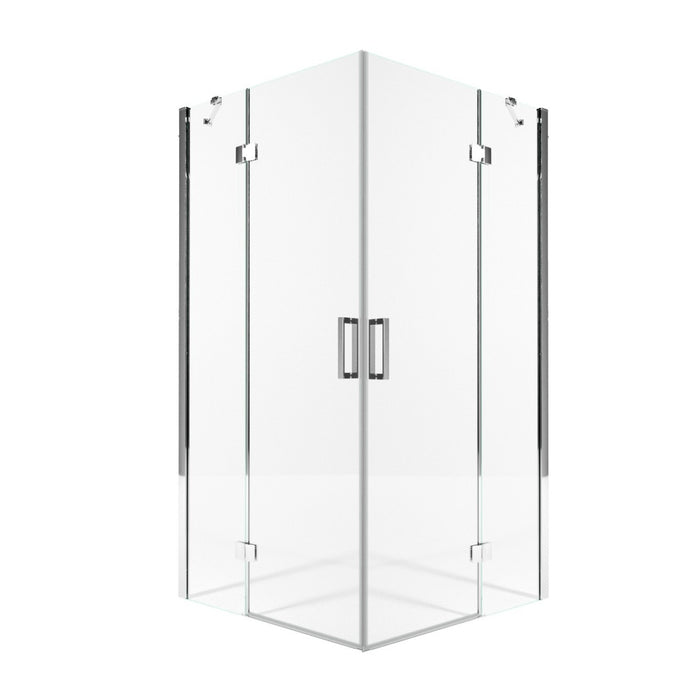 Box doccia due lati battenti 8 mm h195 anticalcare regina, misura 80x100