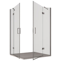 Box doccia due lati battenti 8 mm h195 anticalcare regina, misura 80x110