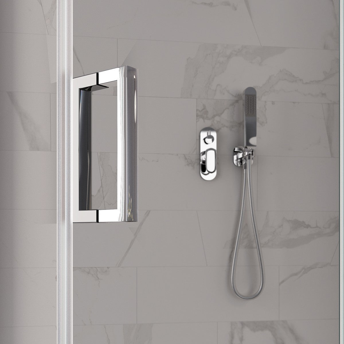 Box doccia due lati battenti 8 mm h195 anticalcare regina, misura 80x80