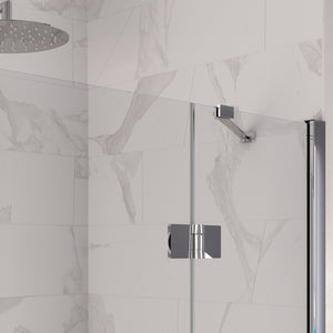 Box doccia due lati battenti 8 mm h195 anticalcare regina, misura 90x90