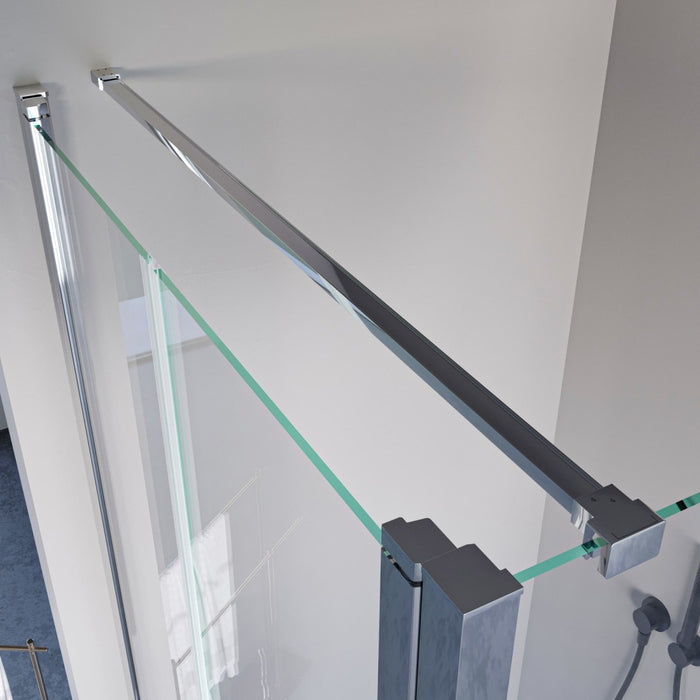 Box doccia due lati con porta saloon h195 6mm anticalcare dobla, misura 90x70