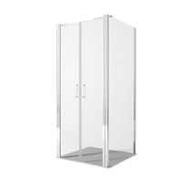 Box doccia due lati con porta saloon h195 6mm anticalcare dobla, misura 75x120