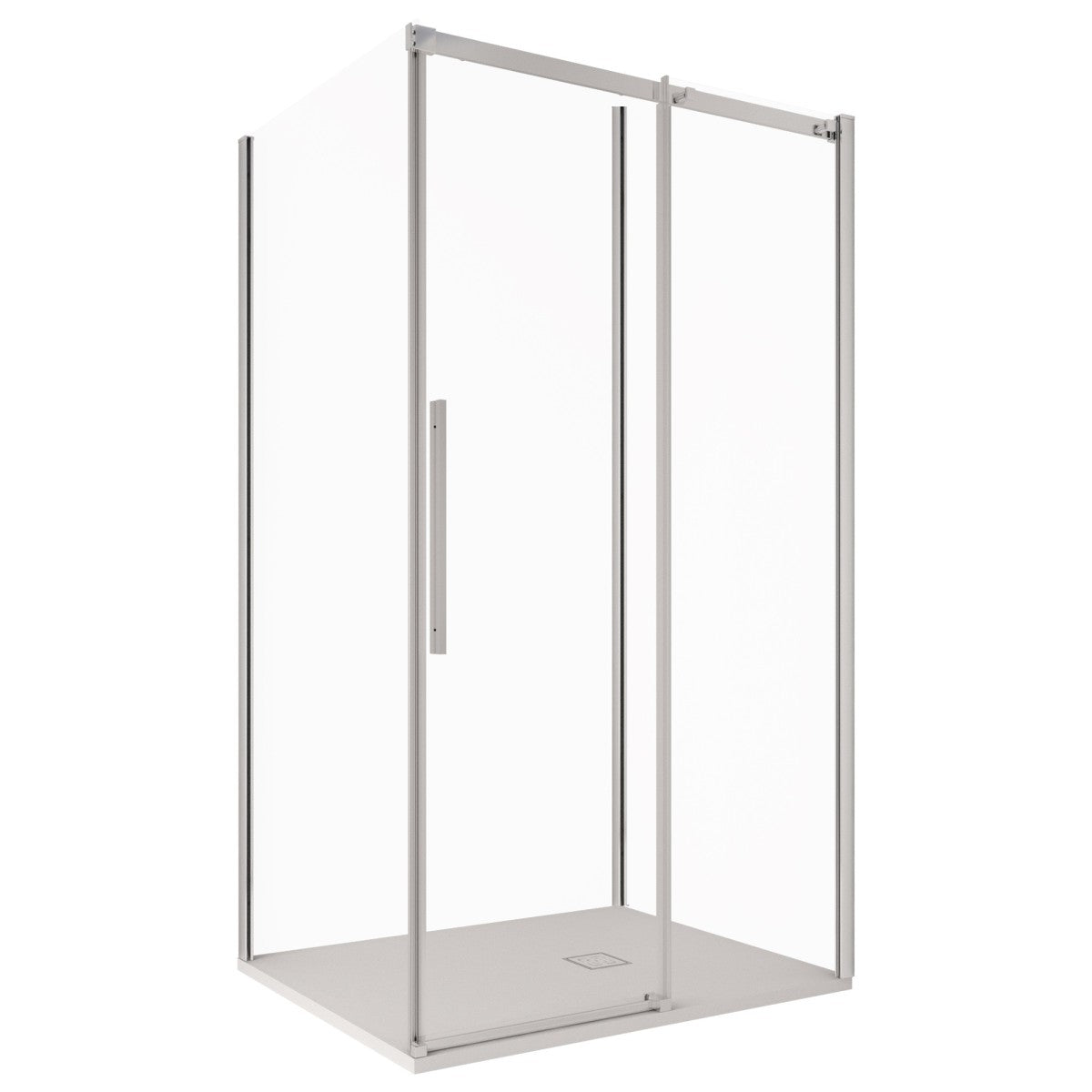 Box doccia tre lati con parete fissa 8mm h200 anticalcare target, misura 70x130x70