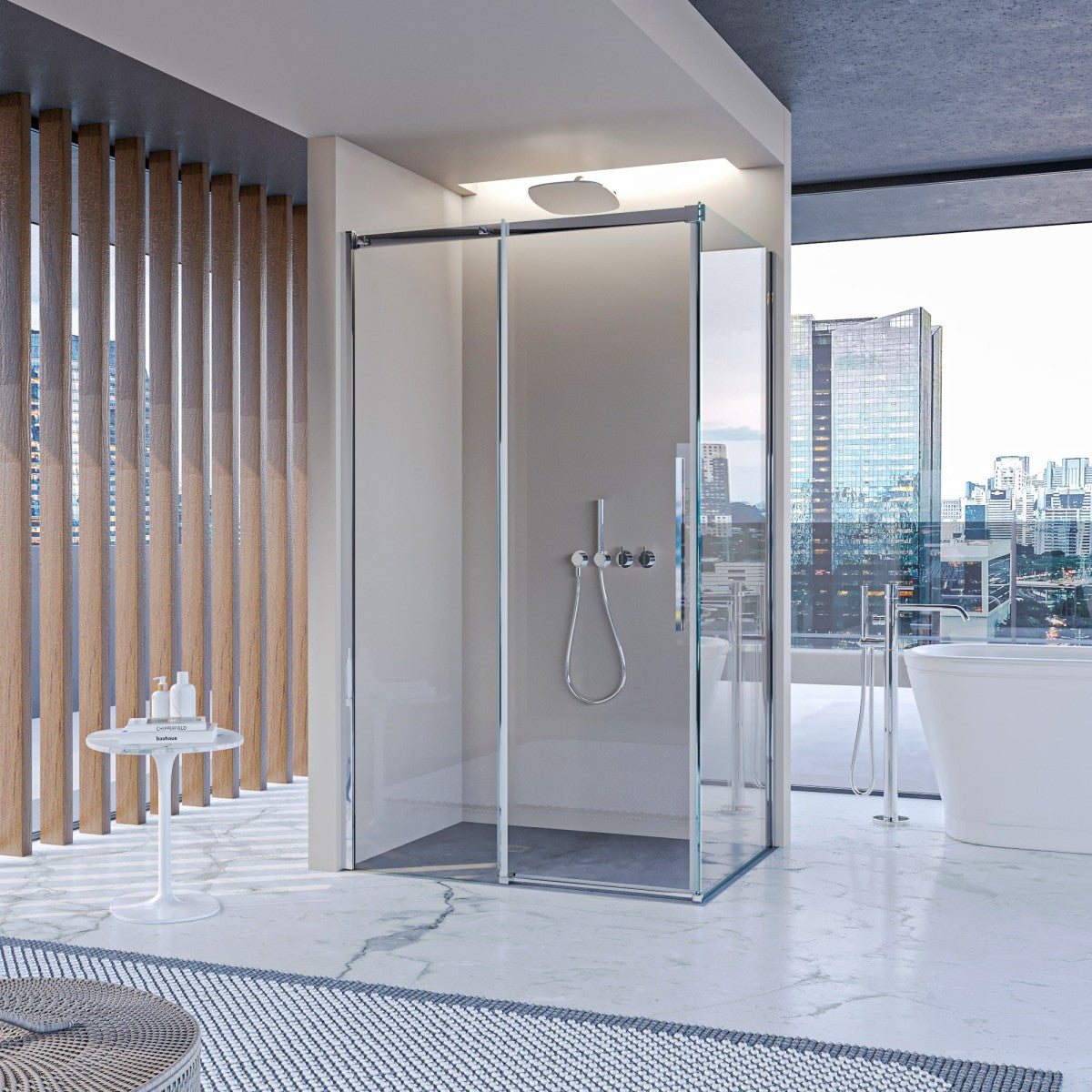 Box doccia due lati in cristallo 8mm h200cm anticalcare target, misura 90x100