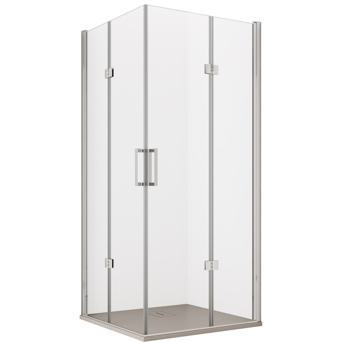 Box doccia 2 lati a soffietto trasparente senza profili 6mm h195 anticalcare rea, misura 65x80