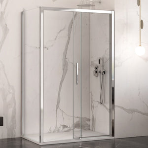 Box doccia due lati scorrevole cristallo 6mm h195 anticalcare lagoa duo, misura 80x140