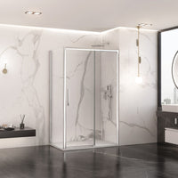 Box doccia due lati scorrevole cristallo 6mm h195 anticalcare lagoa duo, misura 70x110