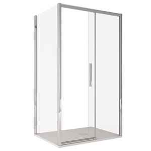 Box doccia due lati scorrevole cristallo 6mm h195 anticalcare lagoa duo, misura 70x150