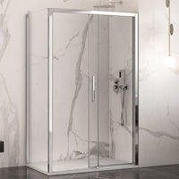 Box doccia due lati scorrevole cristallo 6mm h195 anticalcare lagoa duo, misura 70x130