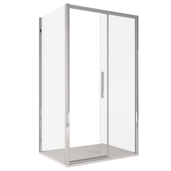 Box doccia due lati scorrevole cristallo 6mm h195 anticalcare lagoa duo, misura 80x120