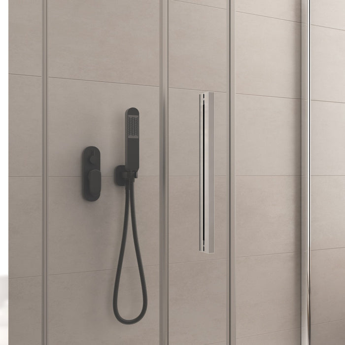 Box doccia due lati scorrevole lagoa duo ingresso centrale 6mm anticalcare, misura 80x140