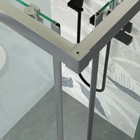 Box doccia due lati scorrevole trasparente 6mm h195cm unico, misura 75x75