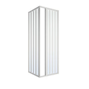 Box doccia a due lati in pvc h185 bianco, misura 80x75