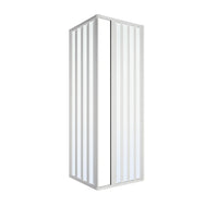 Box doccia a due lati in pvc h185 bianco, misura 140x70