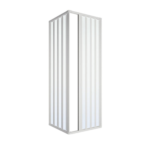 Box doccia a due lati in pvc h185 bianco, misura 140x70