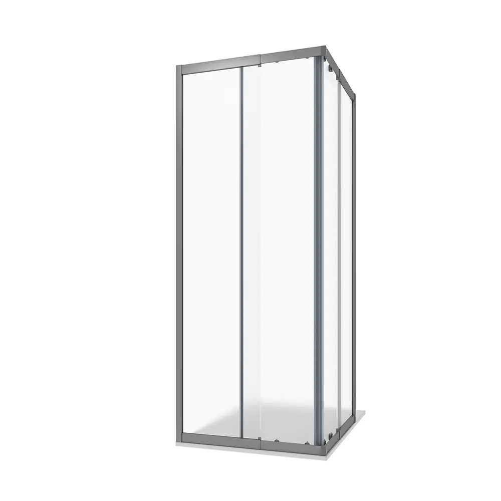 Box doccia estensibile 70-90x70-90 cm vetro 6mm stampato con profili in alluminio anodizzato | Nuuk