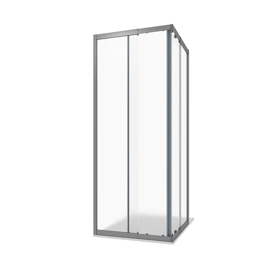 Box doccia estensibile 70-90x70-90 cm vetro 6mm stampato con profili in alluminio anodizzato | Nuuk