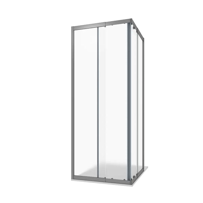 Box doccia estensibile 70-90x70-90 cm vetro 6mm stampato con profili in alluminio anodizzato | Nuuk