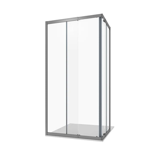 Box doccia estensibile 70-90x100-120 cm vetro 6mm trasparente con profili in alluminio anodizzato |Nuuk