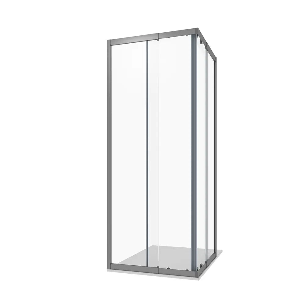 Box doccia estensibile 70-90x70-90 cm vetro 6mm trasparente con profili in alluminio anodizzato| Nuuk