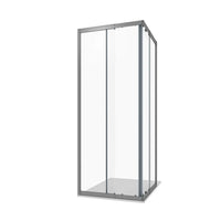 Box doccia estensibile 70-90x70-90 cm vetro 6mm trasparente con profili in alluminio anodizzato| Nuuk