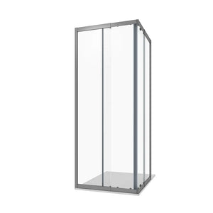 Box doccia estensibile 70-90x70-90 cm vetro 6mm trasparente con profili in alluminio anodizzato| Nuuk