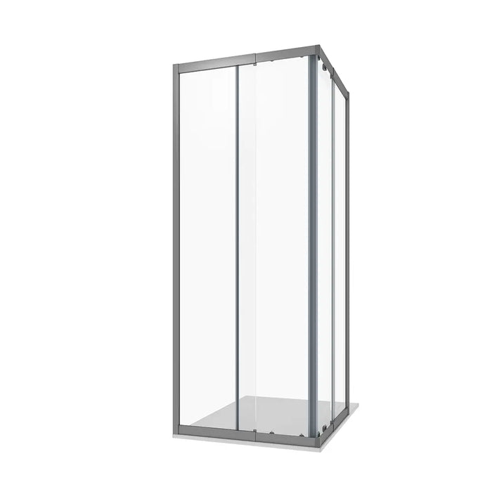 Box doccia estensibile 70-90x70-90 cm vetro 6mm trasparente con profili in alluminio anodizzato| Nuuk