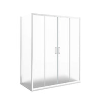 Box doccia angolare 90x180 cm vetro 6mm opaco apertura 2 ante scorrevoli | Favignana