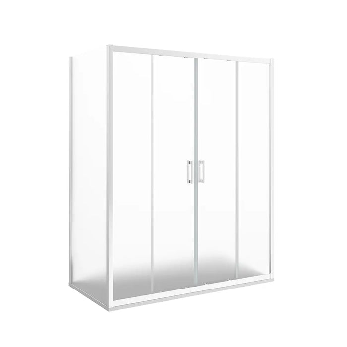 Box doccia angolare 90x180 cm vetro 6mm opaco apertura 2 ante scorrevoli | Favignana