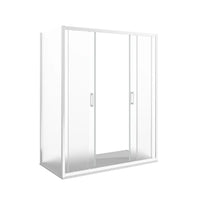 Box doccia angolare 90x190 cm vetro 6mm opaco apertura 2 ante scorrevoli | Favignana