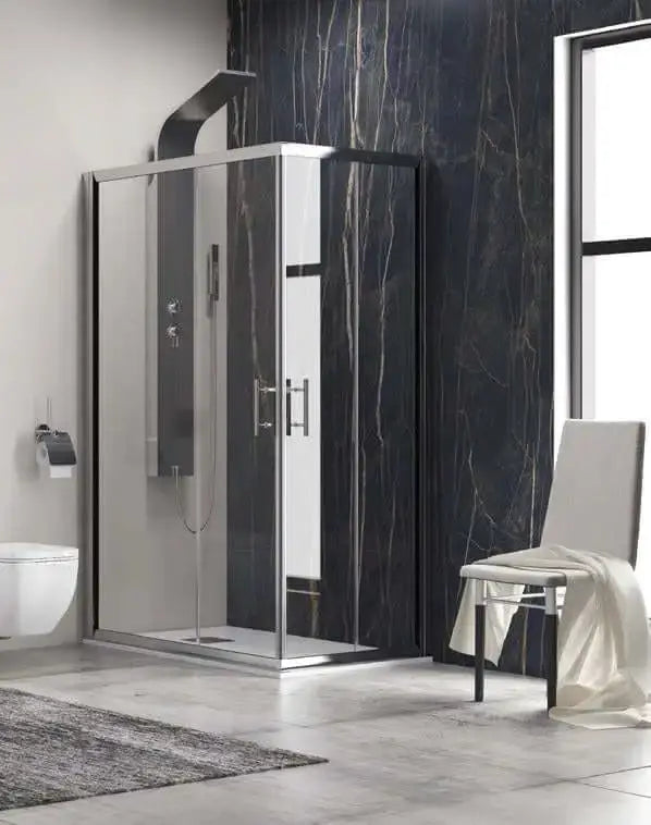 Box Doccia H190 Cristallo 5,5mm Porte Scorrevoli - 80x100
