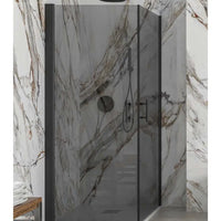 Box Doccia Fumè H200 Doppia Battente Profili Neri - 75x80