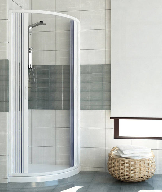 Box doccia Giove 80x80cm in pvc  apertura semicircolare centrale - Rollplast Pinto