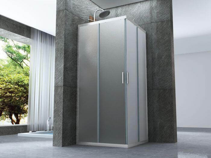 Box Doccia H190 Cristallo Opaco Anticalcare 6mm Doppia Anta Scorrevole - 70x70