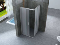 Box Doccia H190 Cristallo Opaco Anticalcare 6mm Doppia Anta Scorrevole - 70x70