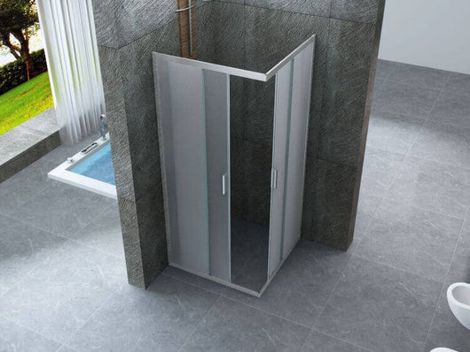 Box Doccia H190 Cristallo Opaco Anticalcare 6mm Doppia Anta Scorrevole - 70x100