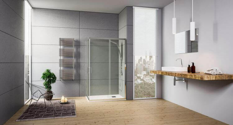 Box Doccia H190 Cristallo Trasparente Anticalcare 6mm Doppia Porta Scorrevole - 90x90