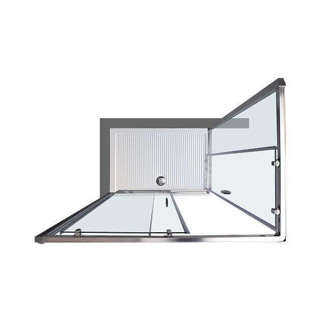 Box Doccia H190 Cristallo Trasparente Anticalcare 6mm Doppia Porta Scorrevole - 90x90