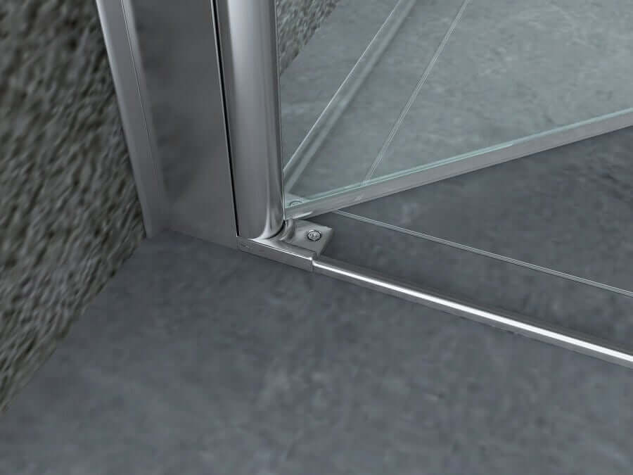 Box Doccia 8mm Porta Saloon Apertura Interna Esterna A Due Ante - Nova 2.0 - 100x80 - Ingresso Lato Corto