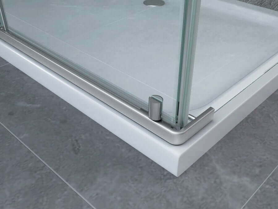 Box Doccia Anta Battente Interna Esterna Cristallo Trasparente 8mm H195 - Gemini - 70x130