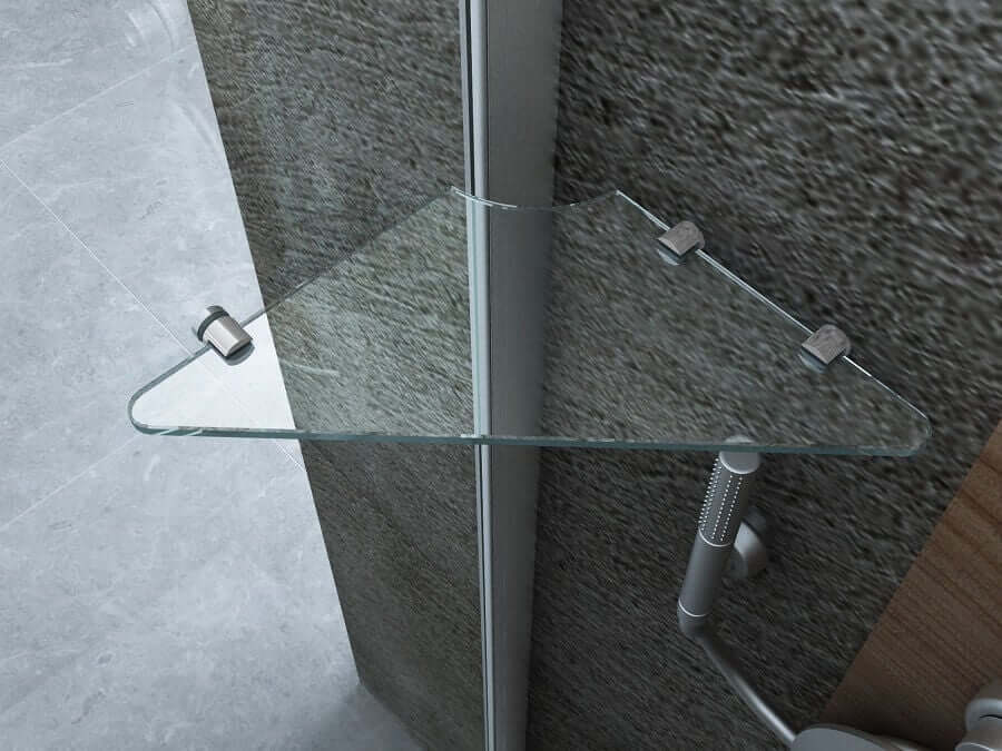 Box Doccia Anta Battente Interna Esterna Cristallo Trasparente 8mm H195 - Gemini - 90x100