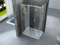 Box Doccia Anta Battente Interna Esterna Cristallo Trasparente 8mm H195 - Gemini - 70x120