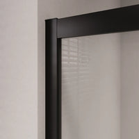 Box doccia 80x100 cm angolare doppio scorrevole profili neri vetro trasparente h190 | Java