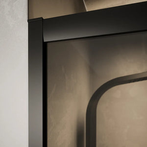 Box doccia 80x80 cm semicircolare doppio scorrevole profili neri vetro fumÃ© h190 | Java