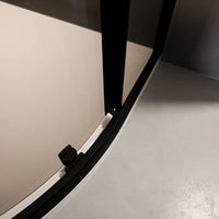 Box doccia 70x90 cm semicircolare doppio scorrevole profili neri vetro fumÃ© h190 | Java
