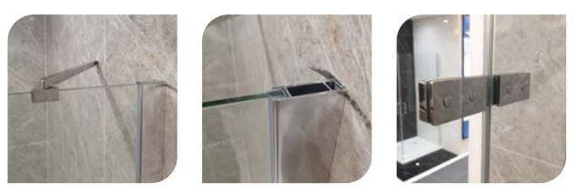 Box Doccia H200 Doppia Anta Battente 8mm Trasparente Anticalcare - 120x120 - Ingresso 84cm