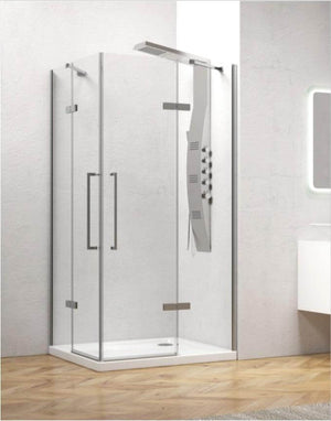 Box Doccia H200 Doppia Anta Battente 8mm Trasparente Anticalcare - 70x100 - Ingresso 72cm