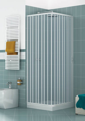 Box doccia Luna 70x70 cm pvc apertura a soffietto laterale - Rollplast Pinto