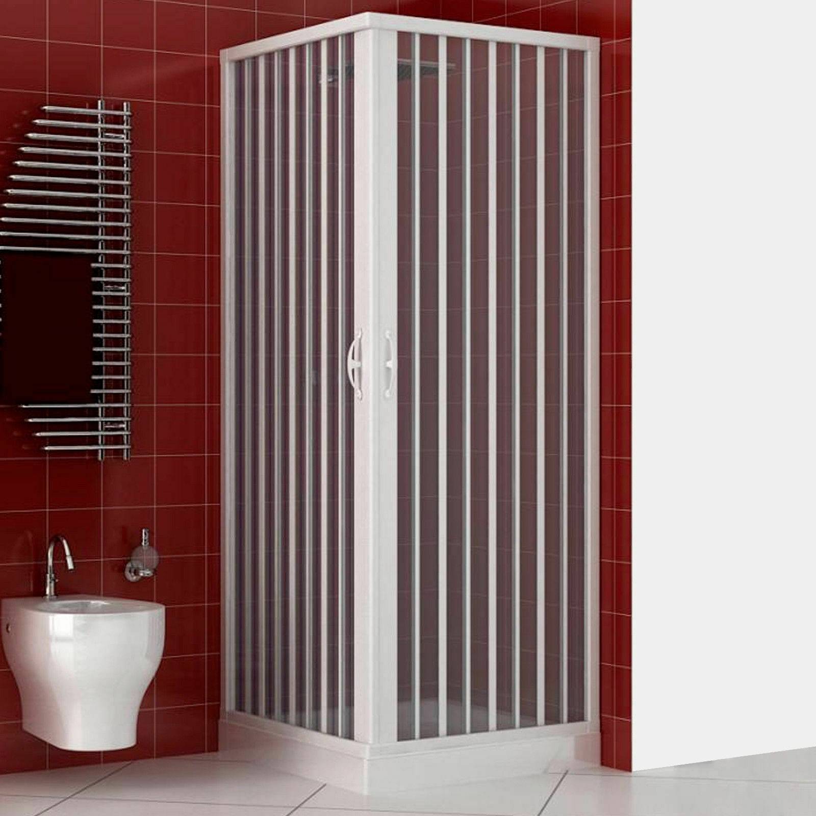Box doccia Luna 70x90 cm in pvc apertura soffietto centrale