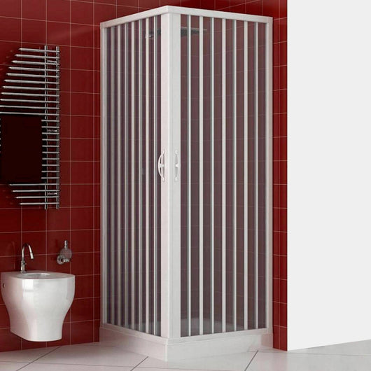 Box doccia Luna 75x75 cm pvc apertura a soffietto angolare